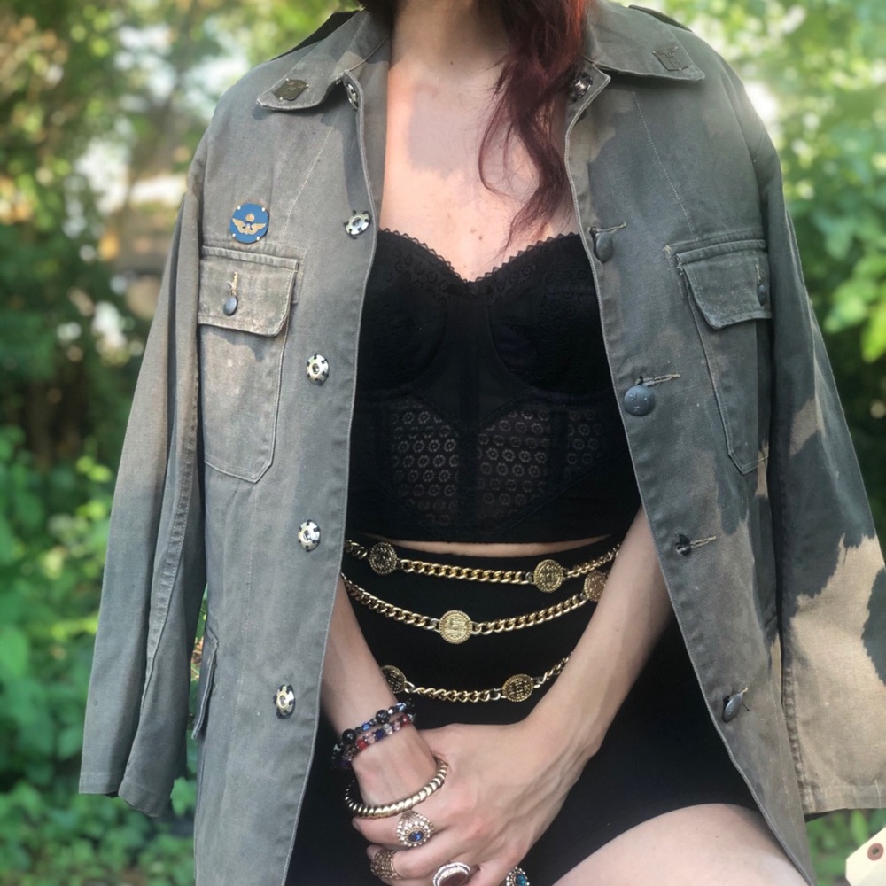 Vintage Army Jacket Military Men’s Women’s Costume